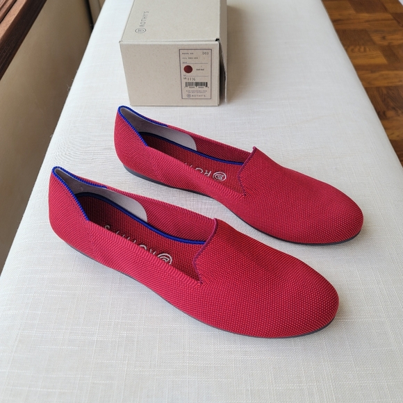 New! Rothy\'s Sz 11.5 Dark Red Loafers Womens Shoes Flats in Box Rothys